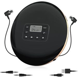 Discman - CD speler - Anti shock - Oplaadbaar - Inclusief oordopjes - Must have voor iedereen!