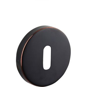 Lavuzo Sleutelrozetten Rond Zwart/Brons | Per set