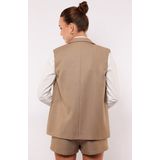 Fluresk Gilet Joelle Gilet 25wdf06 Warm Taupe Dames Maat - 34
