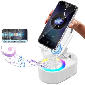 Gsedaox- Bluetooth 5.3 Speaker- Telefoonhouder- Draagbare Draadloos Speaker- Mini Party Speaker-Muziekbox -Wit