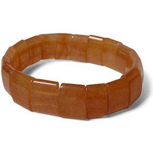 Ruben Robijn Aventurijn oranje fantasy armband plat