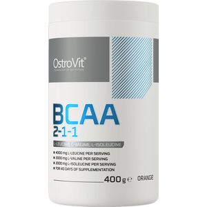OstroVit - BCAA - 2-1-1 - 400 g - orange - spierondersteuning - L-leucine + L-isoleucine + L-valine Aminozuren - Supplement