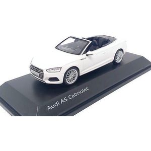 Audi A5 Cabriolet 2017 (Wit) (10 cm) 1/43 Audi Collection Dealer model Spark - Modelauto - Schaalmodel - Model auto - Miniatuurauto - Miniatuur autos