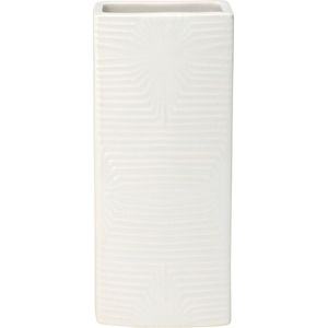 Waterverdamper radiator - ivoor wit - met relief - kunststeen - 18 cm - luchtbevochtiger