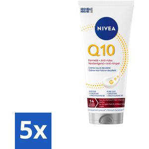 NIVEA – Neck & Decolleté Crème – Q10 Verstevigend + Anti-Rimpel – 200 ml - Bulkverpakking - 5 stuks
