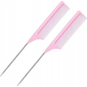 Roze Balayage Haarkam met Punt voor Haarlokken en Styling