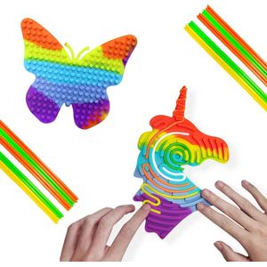 Sensorisch Activiteitenbord - Fidget Kaart Set voor Anti-Stress Spellen - Siliconen Speelgoed voor Kinderen en Volwassenen