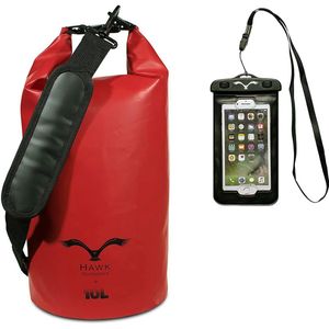Dry Bag, waterdichte pakzak, met gewatteerde schouderriemen, inclusief waterdichte mobiele telefoonhoes, inhoud 30 l/20 l/10 l, voor kajakken