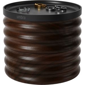 Umbra - Tesora - Houten Opbergdoos - Zwart/Walnoot - Stapelbare Sieradendoos