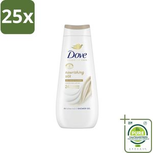 25 x Dove Douchecrème - Nourishing Silk - 400 ml - Grootverpakking - Douchegel - Dove - Droge Huid - Hydraterend - Verzorgend