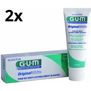 GUM Tandpasta Original White - 2 x 75 ml - Voordeelverpakking