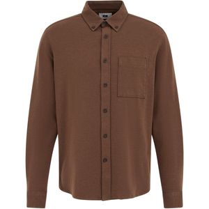 WE Fashion regular casual overhemd bruin