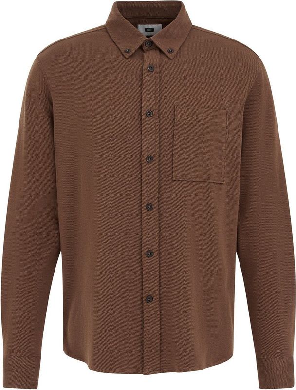 WE Fashion regular casual overhemd bruin