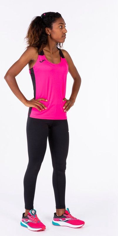 Joma - Record II - Damestop - Zwart - Polyester