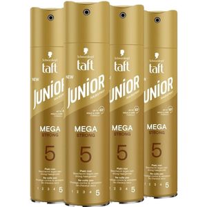 Schwarzkopf - Junior Hairspray Mega Strong - Haarlak - 4 x 250 ml - Voordeelverpakking