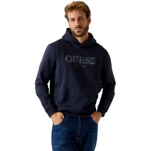 Guess - Basic Hoodie - Blauw - Man