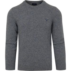 Gant Trui Wol Melange Antraciet - Maat XXL - Heren - Pullovers