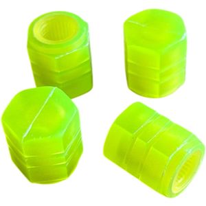 NBH - 4 Gele Glow in the dark ventieldopjes