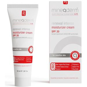 Mineaderm RENEWAL INTENSE MOISTURIZING CREAM SPF 20 – Face cream for sensitive skin with Riboxyl Shea Butter, Hyaluronic Acid & Niacinamide – Soothes, protects, moisturizes