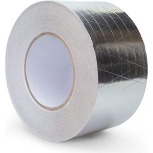 Sterk versterkte aluminium tape - Aluminiumfolie tape - zilver - 75 mm X 50 m