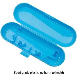 Plastic elektrische tandenborstel reiskoffer Blauw,
