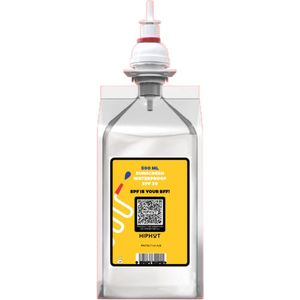 HIPHPOT Zonnebrandcrème 1/2 liter – 500ML – factor 30 waterbestendig – voor dispenser – navulling – 1250 doses