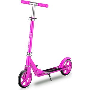 Step volwassenen - Draagkracht tot 150 kg - Opvouwbaar - Drie instelbare hoogte - met voetrem - PU-wielen van 20 cm - scooter - Rode roos