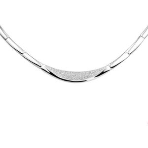 The Jewelry Collection Ketting Zirkonia - Zilver