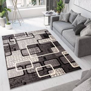 Tapiso Dream Vloerkleed Grijs Woonkamer Slaapkamer Laagpolig Tapijt Maat- 250x350