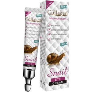 Anti-Rimpel Oogcrème met Slakkenextract & Collageen – Hydrateert & Verstevigt – Vermindert Rimpels, Wallen & Donkere Kringen – Voor een Jeugdige & Stralende Blik – Geschikt voor Alle Huidtypen - 25ml