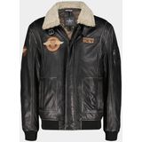 Donders 1860 - Leren Jack - Zwart - Leather Jacket met Badges