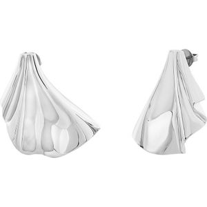 BREIL - PLISSE' - Oorbellen - Zilver - Roestvrij Staal - Uniek