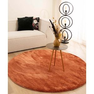 Flair - Vloerkleed - Terracotta - Rond - 200 cm