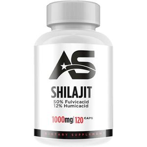 Shilajit 1000mg | 120 Capsules - Hoog gedoseerd - 50% Fulvinezuur 12% Humuszuur
