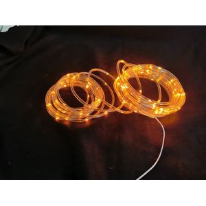 LD22-70 - Oranje Ledlooplicht slang, 100 leds, 10 meter, 8 progamma’s, IP44. voor binnen en buiten
