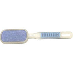 Ioxio Great Touch Keramische Voetvijl Wit/Transparant - Professionele Dubbelzijdige Voetvijl Steellengte 21,5 cm, vijloppervlak 7,7 x 3,5 cm