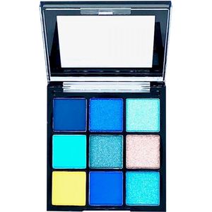 D'Donna - 24K Diamonds Bright & Matte Oogschaduw - 9 Tinten blauw/bruin/geel - 1 Palette met 13 gram inhoud