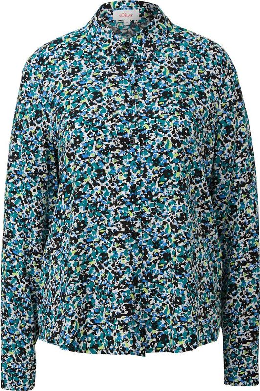 s.Oliver Blouse  blauw / cyaan blauw / limoen / wit