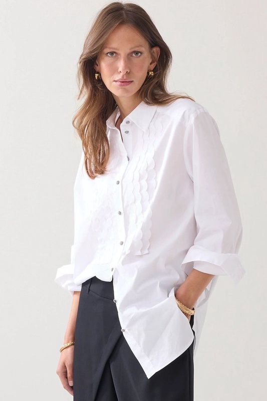 Blouse - Wit - Party poplin