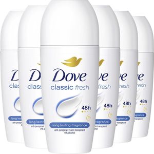 Dove Anti-Transpirant Deodorant Roller - Classic - 6 x 50 ml - Voordeelverpakking