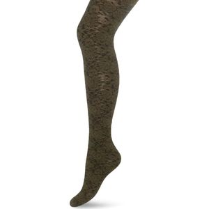 Bonnie Doon - BN251966.304 - Panty - Donker Groen - 60 Denier - Kanten Bloem Motief