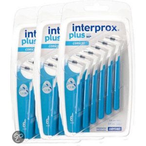 Interprox Plus Conical - 3 tot 5 mm - Blauw - 3 x 6 stuks - Voordeelpakket