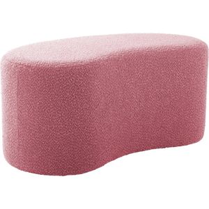 Leitmotiv Poef Ada Wave - Roze - 80x43x36cm - Scandinavisch