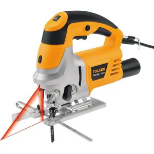 Tolsen Decoupeerzaag - 800W - Variabele snelheid 800-3000 tpm - Laserassist - Snelwisselsysteem - Slaglengte: 20 mm - Incl. accessoires en zaagblad voor hout & metaal