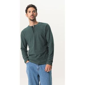 Sissy-Boy - Donkergroen - Henley T-shirt - Lange Mouwen