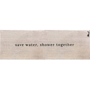 Mad About Mats - ALBERT - badkamermat - save water shower together - droogloop/touch - wasbaar - 50x150cm