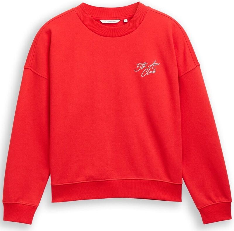 Tom Tailor Denim Sweatshirt met glitterborduursel