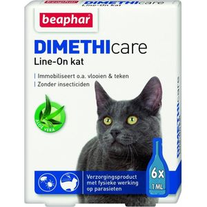 Beaphar DIMETHIcare Line On Kat - Vlooienbestrijding - 6 Pipetten