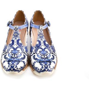 GOBY - Pattern - Ballerinas - Sandalen -Hoge kwaliteit - Handmade - Meisjesprint - Maat 39