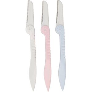 3pcs Eyebrow Dermaplaning Tool - Extra Precision - Folding Exfoliating Facial Hair Shaper Remover